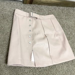 faux leather skirt